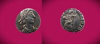 Antike / Rom / Römisches Kaiserreich / Roman coins AR-Siliqua red. Trier - Theodosius I. 379-395 - Roma sitzt n.l., -