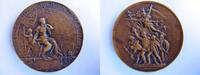 Frankreich Medaille Bronze, von Dubois, a.d. Vereinigung der Militärschulen, Militär, -