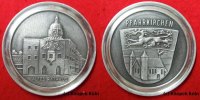 BRD Medaille Vernickelt, auf das alte Rathaus Pfarrkirchen Stadtwappen, Bayern, -