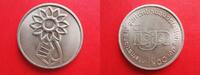 DDR Medaille Neusilber - Hand hält Blume - Internationale Gartenbauausstellung IGA -