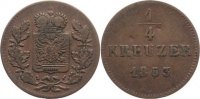 Schwarzburg-Rudolstadt Cu 1/4 Kreuzer Friedrich Günther 1807-1867. -