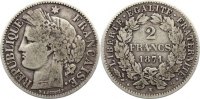Frankreich 2 Francs Dritte Republik 1870-1940. -