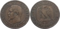Frankreich Cu 10 Centimes Napoleon III. 1852-1870. -