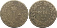 Frankreich Cu Un Décime 1 Ludwig XVIII. 1814, 1815-1824. -