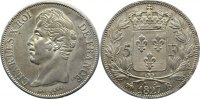 Frankreich 5 Francs Karl X. 1824-1830. -