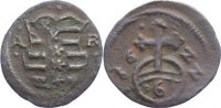 Sachsen-Altenburg Kipper Cu 6 Pfennig Johann Philipp und seine drei Brüder 1603-1625. -
