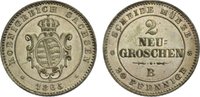 Sachsen-Albertinische Linie 2 Neugroschen Johann 1854-1873. -