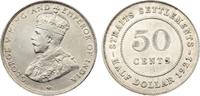 Straits Settlements 50 Cents George V. 1910-1936. -