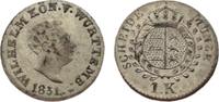 Württemberg Kreuzer Wilhelm I. 1816-1864. -