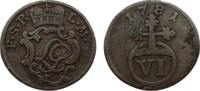 Schwarzburg-Rudolstadt 6 Pfennig Ludwig Günther II. 1767-1790. -