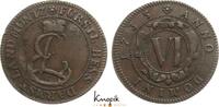 Hessen-Darmstadt Cu 6 Pfennig Ernst Ludwig 1678-1739. -