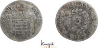 Sachsen-Meiningen 3 Kreuzer Bernhard Erich Freund 1803-1866. -