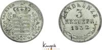 Sachsen-Meiningen 3 Kreuzer Bernhard Erich Freund 1803-1866. -