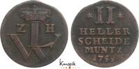 Hessen-Kassel Cu 2 Heller Wilhelm VIII. 1751-1760. -