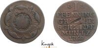 Lippe-Detmold Cu 1 Pfennig Simon August 1734-1782. -