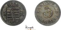 Sachsen-Meiningen 3 Kreuzer Bernhard Erich Freund 1803-1866. -