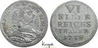 Sachsen-Hildburghausen 1/6 Taler Ernst Friedrich Karl 1745-1780. -