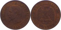 Frankreich Cu 2 Centime Napoleon III. 1852-1870. -
