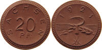 Sachsen 20 Pfennig Porzellan -