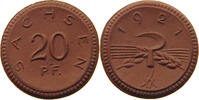 Sachsen 20 Pfennig Porzellan -