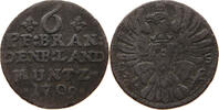 BRANDENBURG PREUSSEN 6 PFENNIG 1709 Friedrich I. 1701-1713. S-SS 334.69 元  ＋  58.49 元 运费