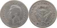SOUTH AFRICA 3 PENCE George VI. (1936-1952) -