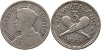 NEW ZEALAND 3 PENCE George V. (1910-1936) -