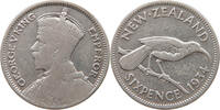 NEW ZEALAND SIXPENCE George V. (1910-1936) -