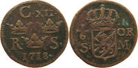 SWEDEN 1/6 ÖRE Karl XII. (1697-1718) -