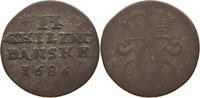 DENMARK 2 SKILLING Christian V. (1670-1699) -