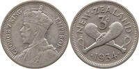 NEW ZEALAND 3 PENCE George V. (1910-1936) -