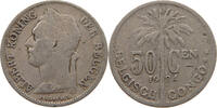 BELGIAN CONGO 50 CENTIMES Albert I. 1909-1934 -