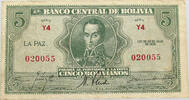 BOLIVA 5 BOLIVIANOS -