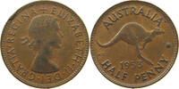 AUSTRALIA HALFPENNY 1/2 PENNY Elizabeth II. (1952-2022) DIE ERROR -