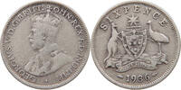 AUSTRALIA 6 PENCE SIXPENCE George V. (1910-1936) -
