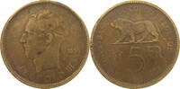 BELGIAN CONGO 5 FRANCS LEOPOLD III. (1934-1951) -