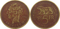 BELGIAN CONGO 5 FRANCS LEOPOLD III. (1934-1951) -