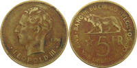 BELGIAN CONGO 5 FRANCS LEOPOLD III. (1934-1951) -