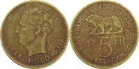 BELGIAN CONGO 5 FRANCS LEOPOLD III. (1934-1951) -