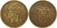 BELGIAN CONGO 5 FRANCS LEOPOLD III. (1934-1951) -