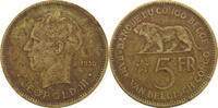 BELGIAN CONGO 5 FRANCS LEOPOLD III. (1934-1951) -