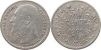 BELGIUM 50 CENTIMES Leopold II. 1865-1909 -