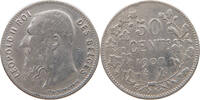 BELGIUM 50 CENTIMES Leopold II. 1865-1909 -