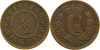 DENMARK 1/2 SKILLING Christian IX. (1863-1906) -