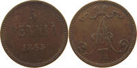 FINLAND 5 PENNIÄ Alexander II. 1855-1881 -