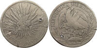 MEXICO ZACATECAS 8 REALES PERIOD RESTRIKE -