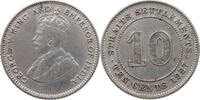 STRAITS SETTLEMENTS 10 CENTS George V. (1910-1936) -