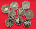 ÖSTERREICH 5 SCHILLING COLLECTION LOT AUSTRIA 5 SCHILLING PROOF 9PC -