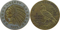 UNITED STATES OF AMERICA 5 DOLLARS RESTRIKE COPY NACHPRÄGUNG GOLD PLATED -