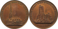 Hamburg Medaille Auf die Zerstörung der St. Petri Kirche. -